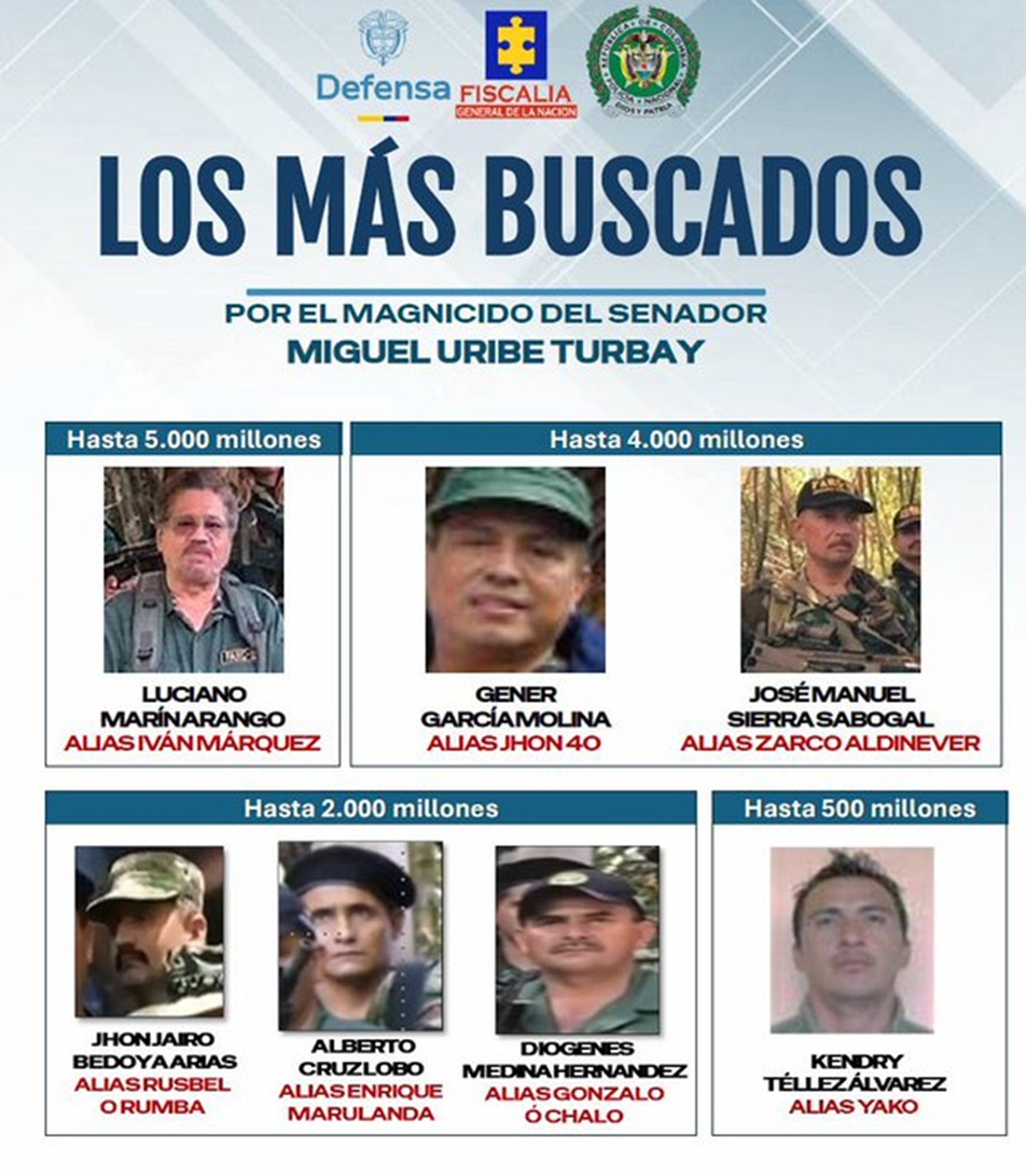 Hasta $5.000 millones por ‘Iván Márquez’: Fiscalía confirma móvil político en magnicidio de Miguel Uribe 1 URI 6 2 0 26