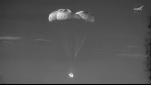 Apollo 15 descends to splashdown 1