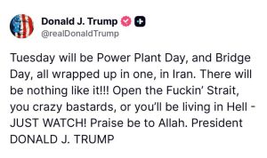 Trump eleva la tensión con Irán: lanza amenaza directa por bloqueo del estrecho de Ormuz 1 HFJah1TbkAAGqjQ