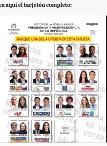 Así quedó el tarjetón para la primera vuelta presidencial en Colombia 1 dfaa09a0 29e4 4370 a6ae 290ff3538b09