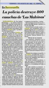 Crónica histórica · Génesis del barrio El Bosque · Barranquilla, Atlántico 5 vc 53