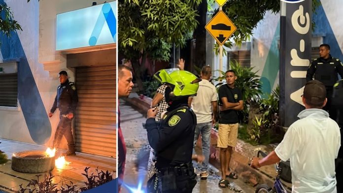 Protesta por apagones casi termina en incendio de oficinas de Air-e en Ciénaga
