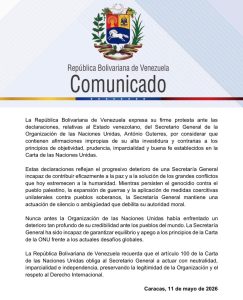 Venezuela rechaza declaraciones de António Guterres sobre presunta “complicidad” en captura de Maduro 1 HIFYmBOWwAAOkj2