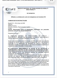 Sindicato de trabajadores de Keralty se retracta de denuncias sobre presuntas presiones electorales 1 HIyQrNvXAAABg L