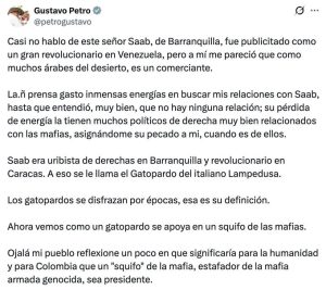 Petro reaccionó a denuncia de Daniel Coronell sobre presuntos giros ligados a Alex Saab y Abelardo de la Espriella 1 HJHoucNXMAA3FjB