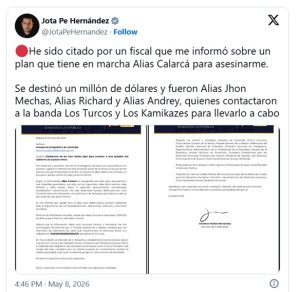 Jota Pe Hernández denuncia supuesto plan para asesinarlo: “Ofrecieron un millón de dólares” 3 c2f6ca28 f942 426b a670 eb30427519e6 9