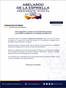 De La Espriella avanza en la conformación de su gabinete y define ruta de empalme presidencial 1 24da55daa43a914bc53826942cfb753e 11