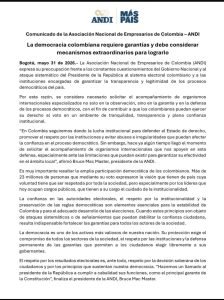 ANDI pide respetar los resultados electorales y solicita observación internacional para la segunda vuelta 1 HJtgkU7XsAQZWme