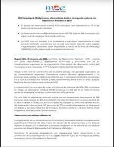 MOE desplegará más de 2.600 observadores para vigilar la segunda vuelta presidencial 1 HLLNmyNXUAAGQD5
