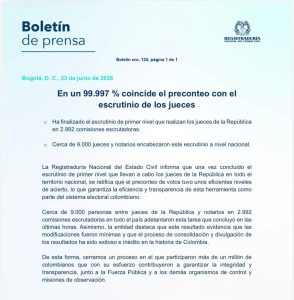Preconteo electoral coincide en un 99.997% con el escrutinio oficial y refuerza la confianza en el sistema 1 fbedef1d 233a 443d b438 4b305efd5dfc