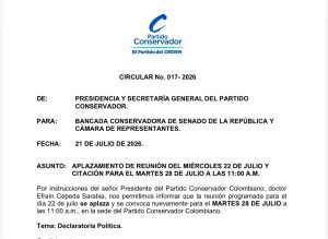 Partido Conservador definirá si se declara de Gobierno en la administración de Abelardo de la Espriella 1 HNx9BwkXsAAhvMp