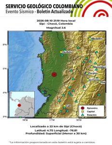 Nuevo sismo de magnitud 2,6 sacude al Chocó durante la noche 1 FB IMG 1786418232684