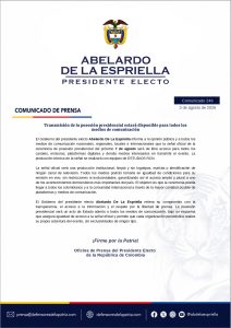 RTVC no transmitirá la posesión de Abelardo De La Espriella; producción estará a cargo de Estudios RCN 1 HO18HxgWsAAUXg9