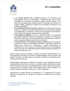 Defensoría del Pueblo respalda al registrador Hernán Penagos y rechaza amenazas contra la organización electoral 2 HPEiIygXYAAiwoK