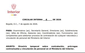 Gobierno de De La Espriella pone freno a la contratación en MinInterior: solo se autorizarán trámites indispensables 3 HPSgpZcWEAAIEHg