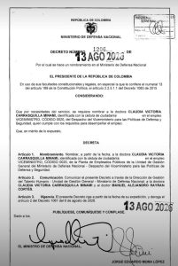 Claudia Victoria Carrasquilla llega al Viceministerio de Defensa: Gobierno oficializa su nombramiento 1 HPrw1ZKXwAI5dxE