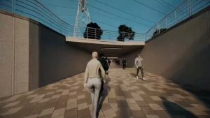 Cierre vial por construcción de túnel peatonal entre Caribe Verde y Las Malvinas 3 render tunel peatonal 2