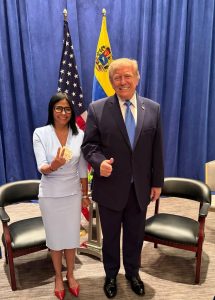 Delcy Rodríguez publica foto de su reunión con Donald Trump y la califica de “histórica” 1 HS35KUDWgAAuo7w