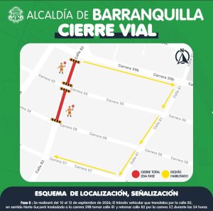 ¡Atención conductores! Anuncian cierres viales en la carrera 59 y calle 82 de Barranquilla 2 WhatsApp Image 2026 09 09 at 3.06.21 PM 1