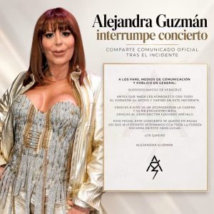 VIDEOS: Alejandra Guzmán interrumpió concierto en Veracruz tras sufrir un problema en la cadera 1 b3d078cc b29a 4fc4 a6de 6848b3749cad