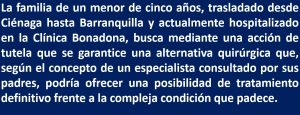 Familia del pequeño Yeiner con grave malformación cerebral, mediante tutela exigirá cirugía especializada en Barranquilla 1 ffe9d044 1e20 4601 92d7 87db5e195420