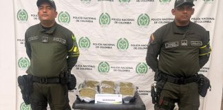 Policía descubre más de un kilo de marihuana oculto en encomienda que viajaba hacia Barranquilla